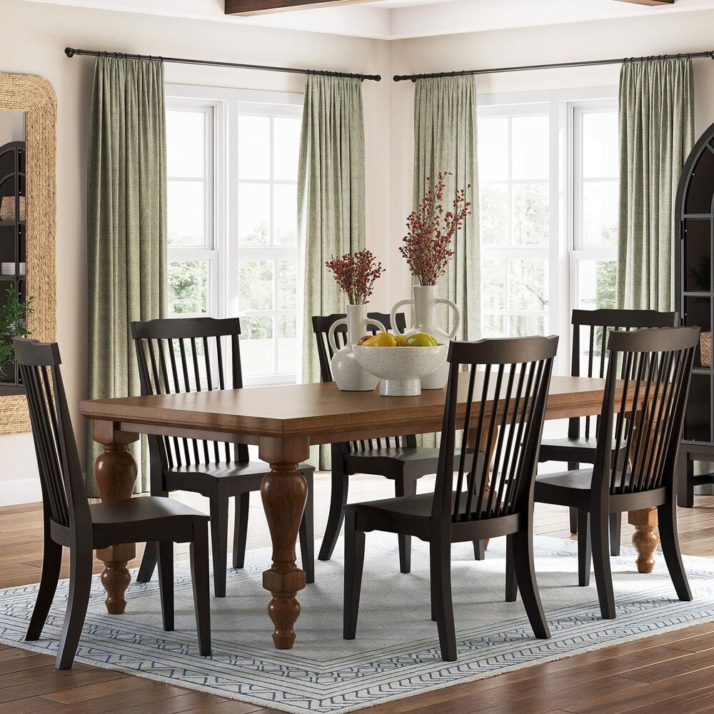 Ashley Greddinton 7-Piece Rectangular Dining Set in Medium Brown and Black, , large