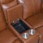 Crystal City Natalia Leather Power Console Loveseat with Headrest in Coach, , large
