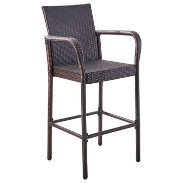 Noble House Delfina Patio Barstool in Multi-Brown, , large