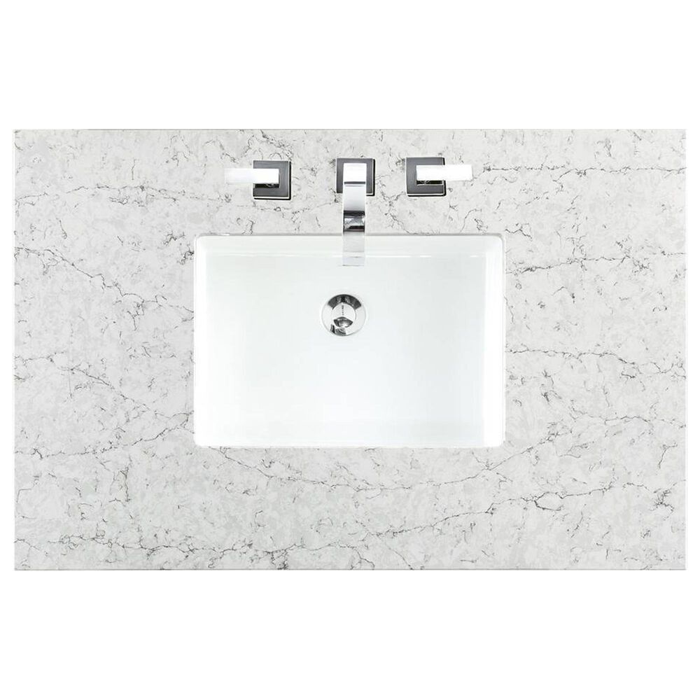 James Martin Vanities Brookfield 48&quot; Single Bathroom Vanity in Antique Black with 3 cm Eternal Jasmine Pearl Quartz Top and Rectangle Sink, , large