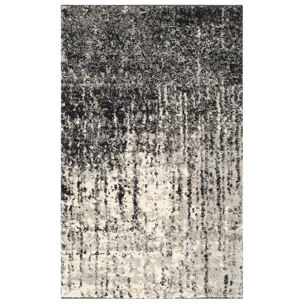 Safavieh Retro RET2770-9079-3 3&#39; x 5&#39; Black/Light Grey Area Rug, , large