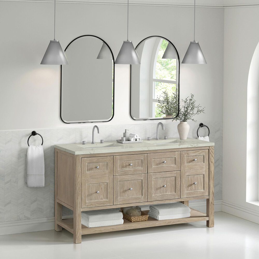 James Martin Rohe 24&quot; Arched Mirror in Matte Black, , large