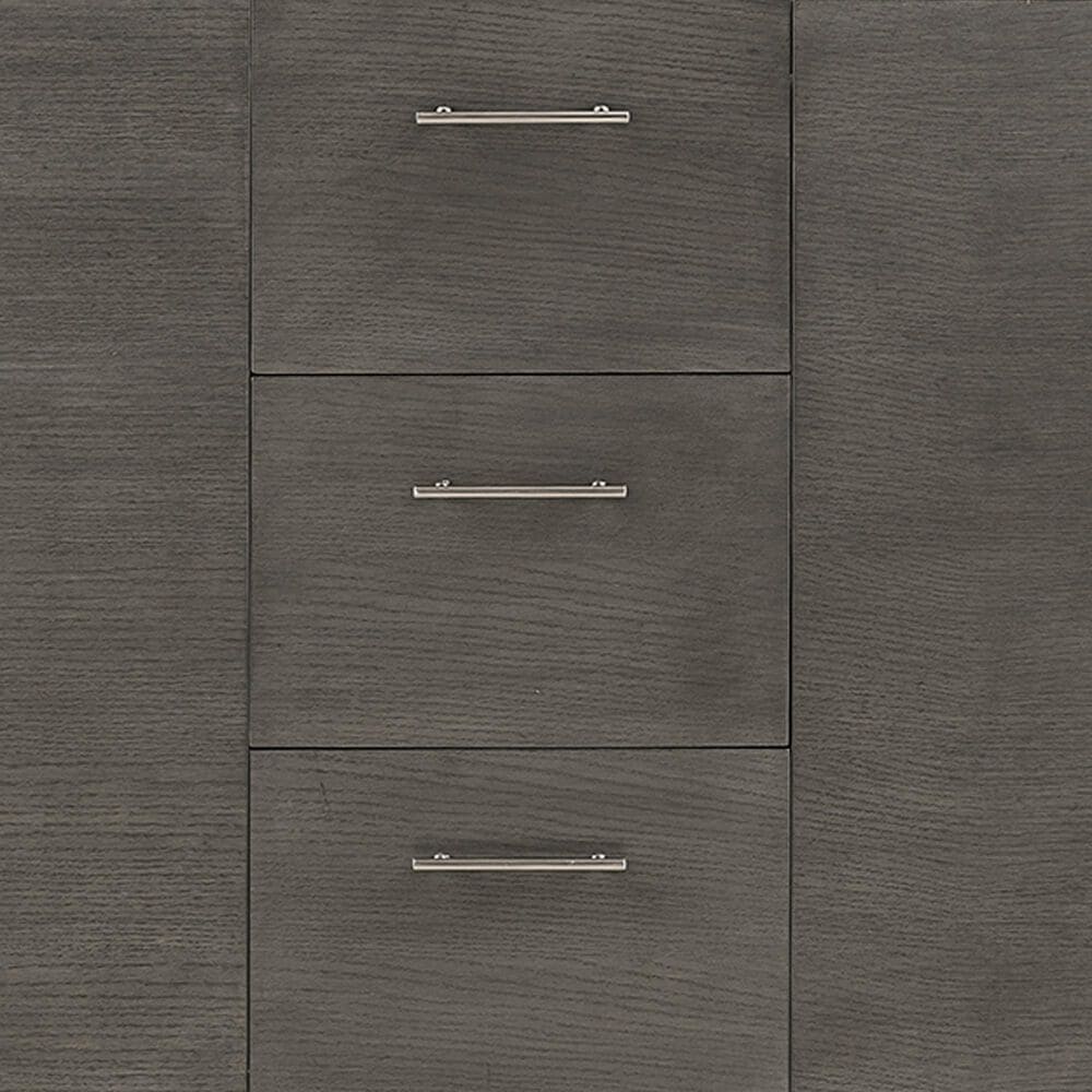 James Martin Vanities Metropolitan 72&quot; Double Bathroom Vanity in Silver Oak and Chrome with 3 cm White Zeus Quartz Top and Rectangular Sinks, , large