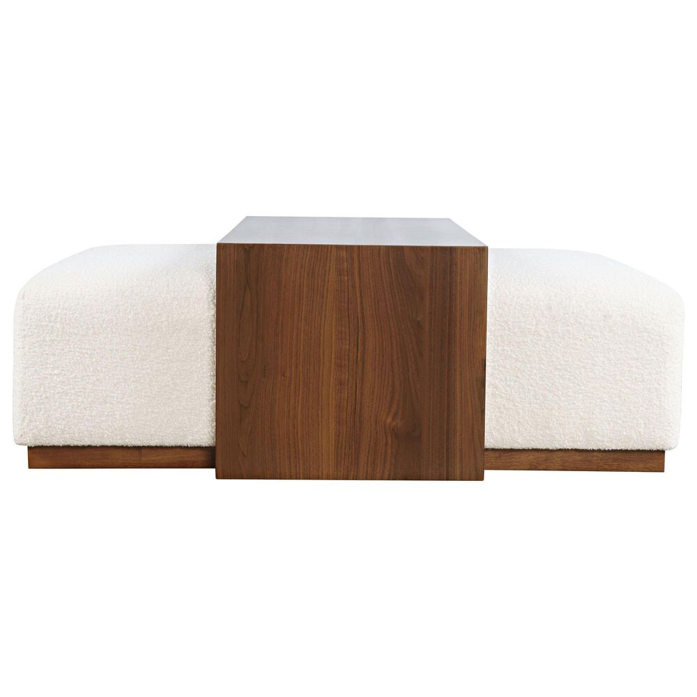 Jofran Hudson Sliding Ottoman with Caster Wheels and Table Top, , large