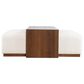 Jofran Hudson Sliding Ottoman with Caster Wheels and Table Top, , large