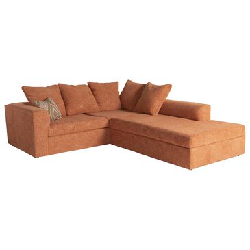 Jonathan Louis Donato 2-Piece Right Facing Stationary Sectional with Chaise in Amadeo Tangerine, , large