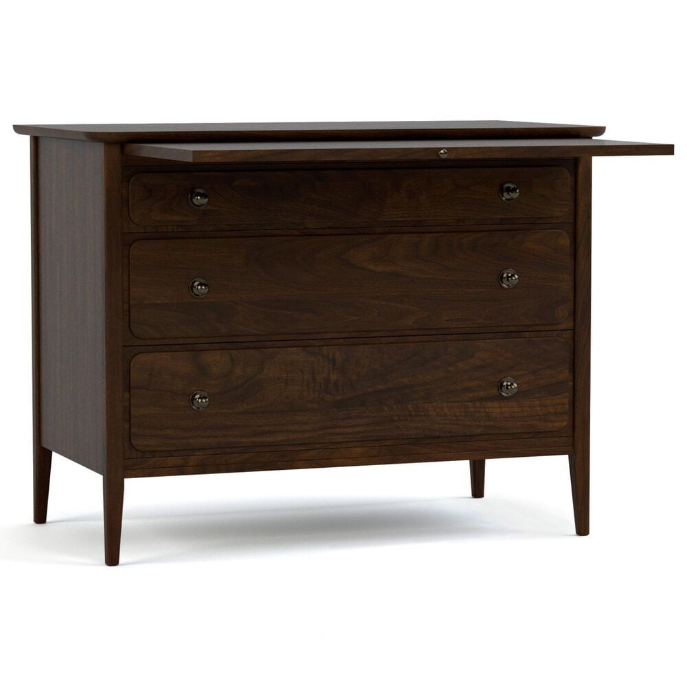 Stickley Furniture Hudson Valley Chest with Pullout Desk in Dark Roast, , large