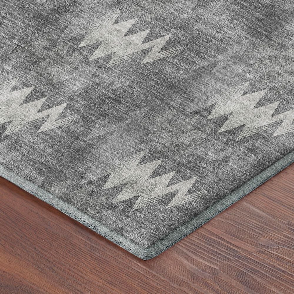 Dalyn Rug Company Soft Essentials Chevron Gray 2'3" x 7'6" Runner, , large