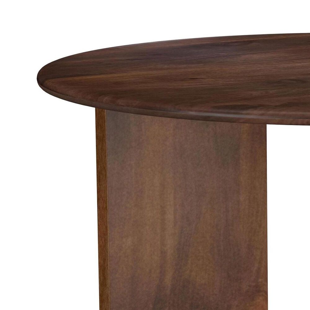 Pacific Landing Dale Round Coffee Table in Brown, , large