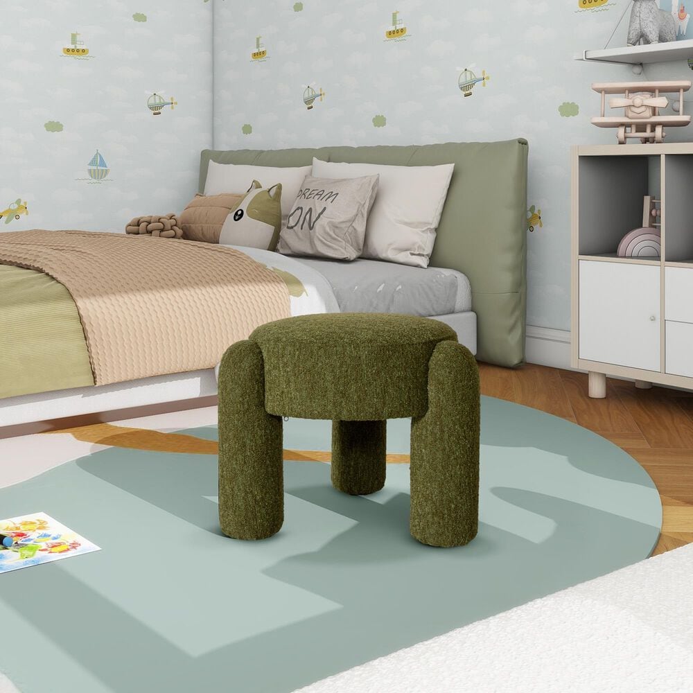 Jennifer Taylor Home Hugo Upholstered Ottoman in Moss Green, , large