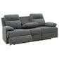 Ashley Side-Swipe Manual Reclining Sofa in Charcoal, , large
