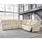 Ashley Double Deal 5-Piece Power Symmetrical Reclining Sectional in Almond, , large
