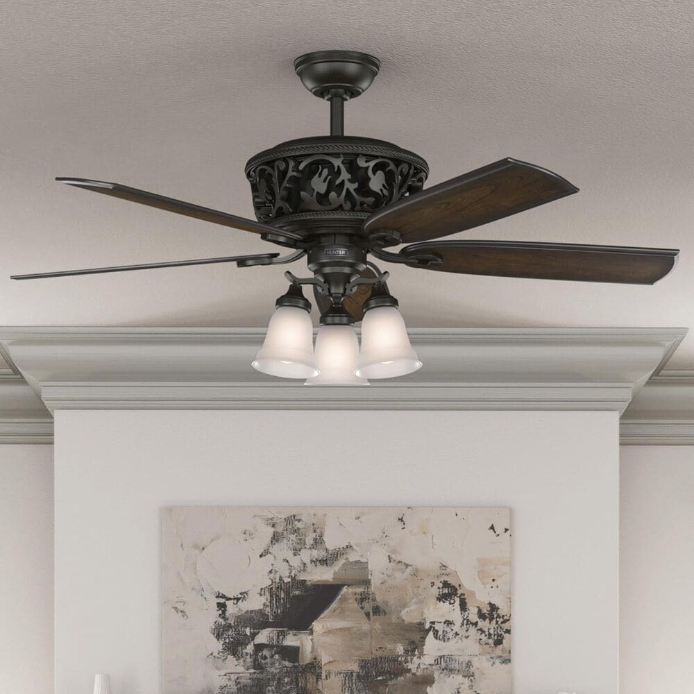 Hunter Promenade 54&quot; Ceiling Fan with Lights in Brittany Bronze, , large