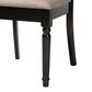 Baxton Studio Lucie Side Chair with Sand Cushion in Espresso Brown (Set of 2), , large