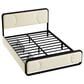 HOMLUX Queen Upholstered Platform Storage Bed in Beige, , large