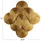 Creative Coop 31.25" x 30.5" Decorative Waves Wall Metal in Gold, , large