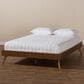 Baxton Studio Lissette Full Platform Bed Frame in Walnut Brown, , large