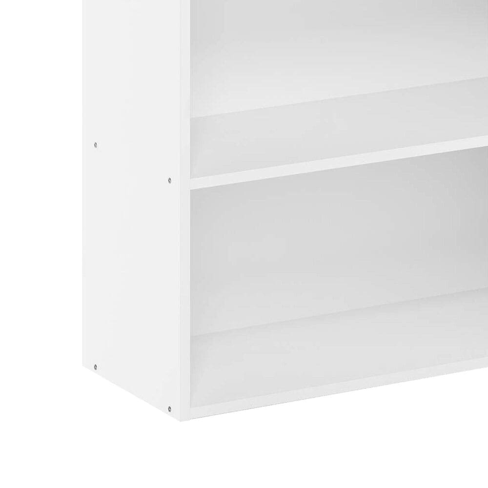 HOMLUX 3-Tier Open Shelf Bookcase in Plain White, , large