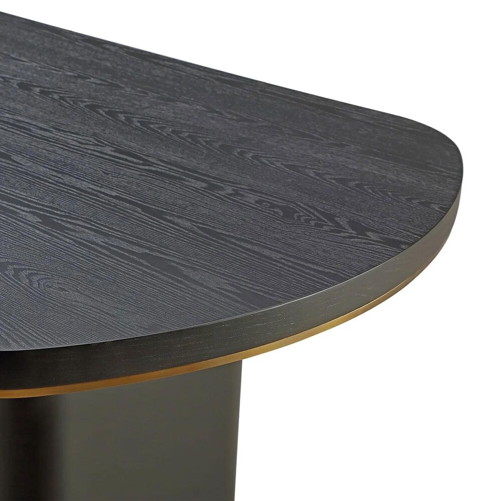 Urban Home Doheny Dining Table in Black and Brass Table Only NFM