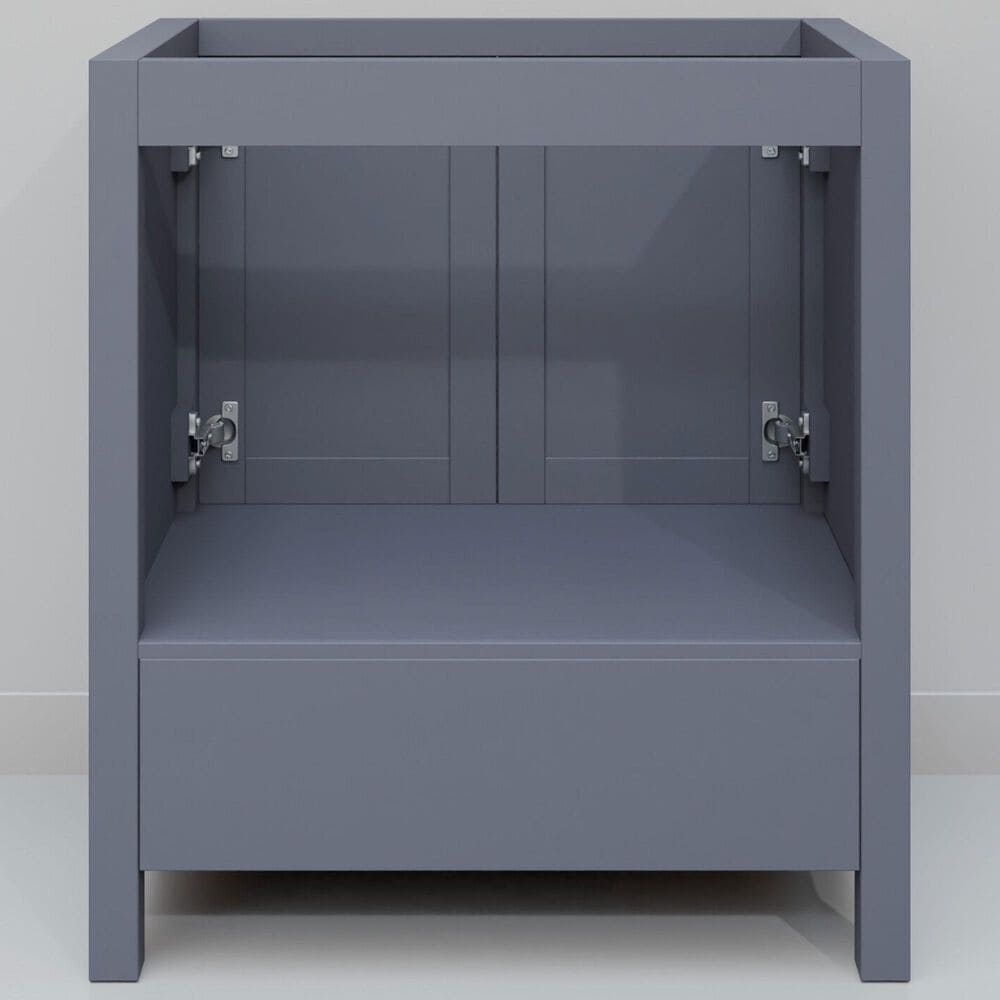 Lexora Home Jacques 30" Single Bathroom Vanity in Dark Grey with 2 cm White Carrara Marble Top and Rectangular Sink, , large