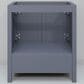 Lexora Home Jacques 30" Single Bathroom Vanity in Dark Grey with 2 cm White Carrara Marble Top and Rectangular Sink, , large
