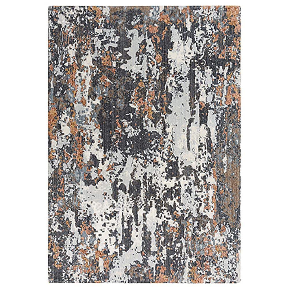RIZZY Logan 9" x 12" Gray Area Rug, , large