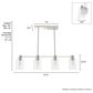 Hunter Lochmeade 4-Light Linear Chandelier in Brushed Nickel, , large