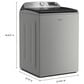 Maytag 5.3 Cu. Ft. Smart Pet Pro Top Load Impeller Washer and 7.4 Cu. Ft. Electric Smart Top Load Dryer Laundry Pair in Classic Silver, , large