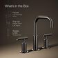 Kohler Purist Widespread Bathroom Sink Faucet with Lever Handles and High Gooseneck Spout in Vibrant Titanium, , large