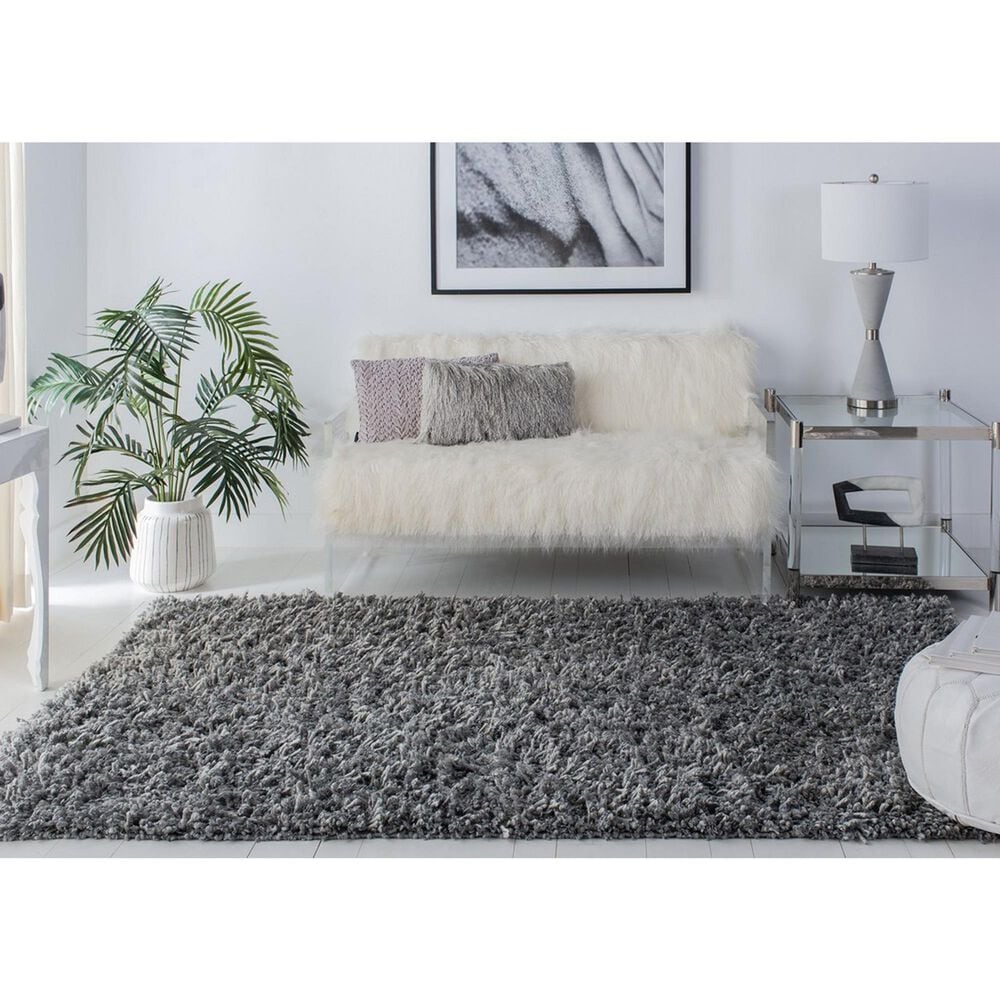 Safavieh Sheep Shag SSG212G 4&#39; x 6&#39; Silver Area Rug, , large