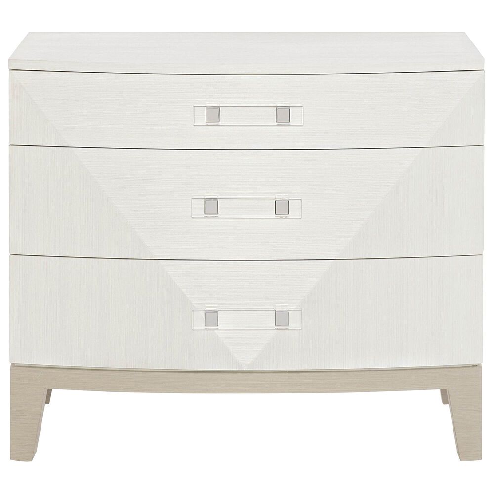 Bernhardt Axiom 3 Drawer Nightstand in Linear White, , large