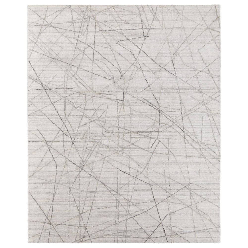 Feizy Whitton 2" x 3" Ivory and Charcoal Area Rug, , large