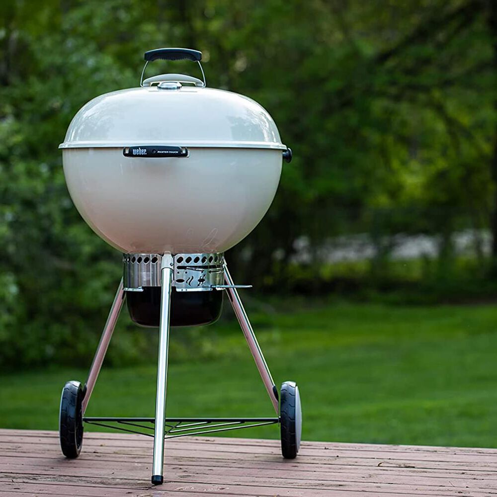 Weber 22&quot; Master Touch Charcoal Grill in Ivory, , large