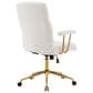 Rta Products Llc Elegant Textured Boucle Office Chair with Padded Arms in White, , large