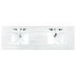 James Martin Vanities Bristol 72" Double Bathroom Vanity in Bright White with 3 cm Arctic Fall Solid Surface Top and Rectangular Sinks, , large