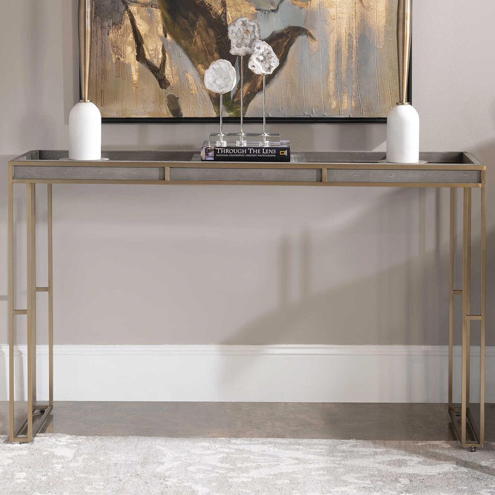 Uttermost Cardew Console Table in Pewter , , large