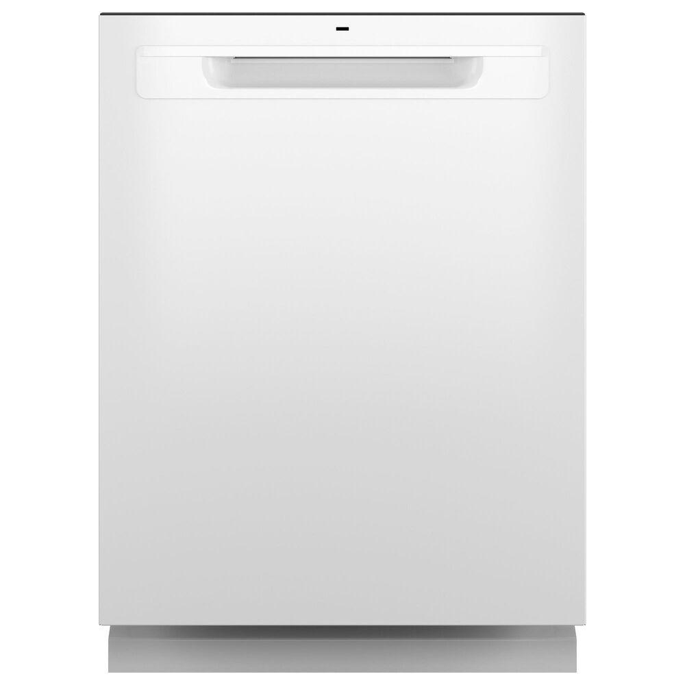 GE Appliances 24" Built-In Pocket Handle Dishwasher in White, , large