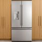 KitchenAid 24 Cu. Ft. Counter-Depth French Door Smart Refrigerator with External Water Dispenser in PrintShield Stainless Steel, , large