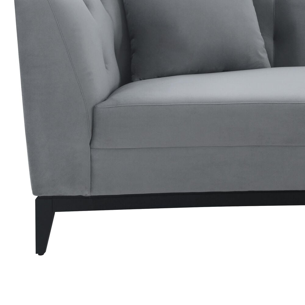 Blue River Melange Sofa in Gray Velvet, , large