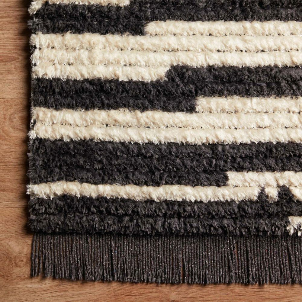 Chris Loves Julia x Loloi Alice ALI-03 2&#39;7&quot; x 4&#39; Cream and Charcoal Area Rug, , large