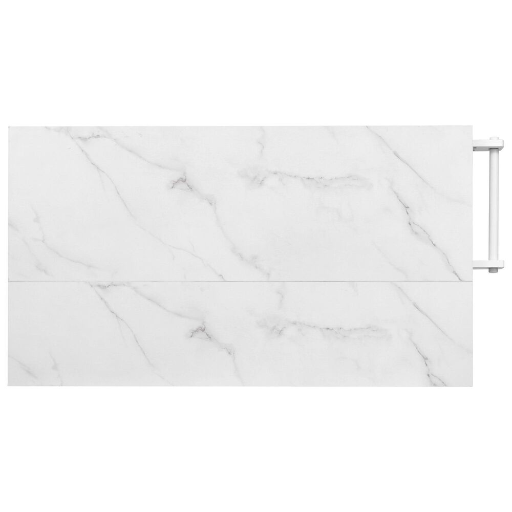 HOMLUX 51" Kitchen Island with Tilt Trash Can Cabinet in White, , large