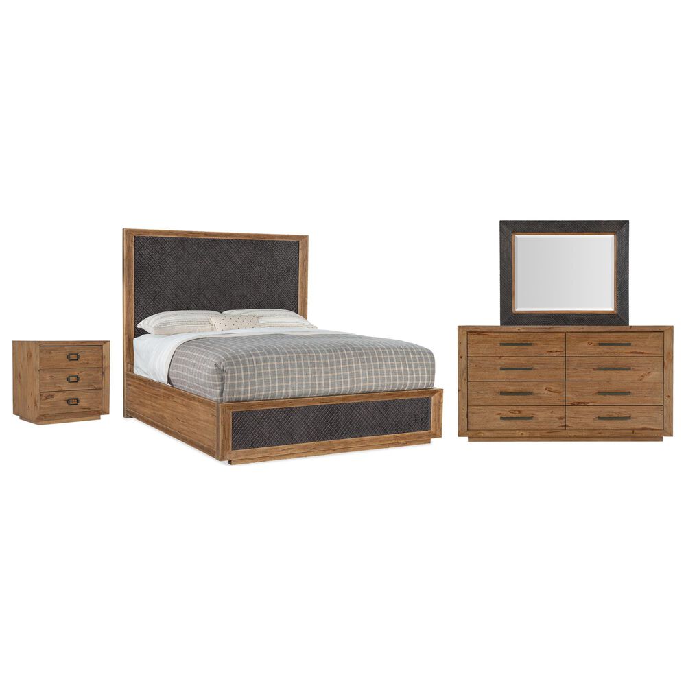 Hooker Furniture Big Sky 4-Piece King Bedroom Set in Brown, , large