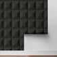 NextWall Quadrant Geo 216" x 27" Peel and Stick Wallpaper in Blacksmith, , large