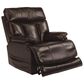 Flexsteel Clive Big and Tall Leather Power Recliner with Power Headrest and Lumbar in Brown, , large