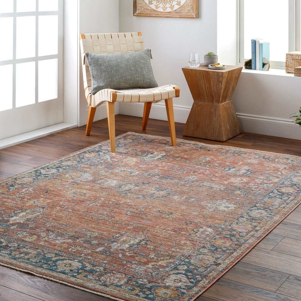 Surya Carlisle 7&#39;10&quot; x 10&#39; Brick Red, Dark Brown, Olive, Off-White and Medium Gray Area Rug, , large