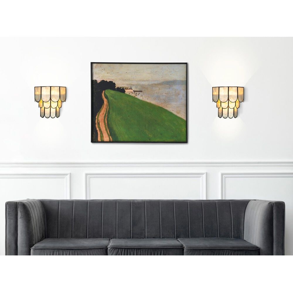 Creative Coop Gatsby 4-Tier Wall Sconce in Natural and Black, , large