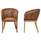 Baxton Studio Mario Arm Chair in Natural Brown and Brown (Set of 2), , large