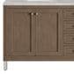 James Martin Vanities Chicago 72" Double Bathroom Vanity in Whitewashed Walnut with 3 cm Victorian Silver Quartz Top and Rectangular Sinks, , large