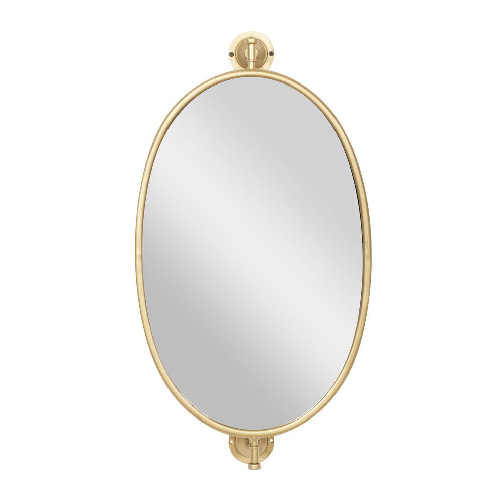 Maple and Jade 15" x 29" Wall Mirror in Gold, , large