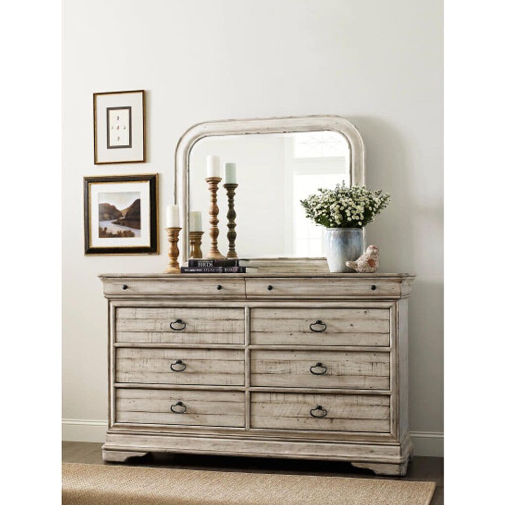 Kincaid Selwyn Landscape Mirror in Cottage White, , large